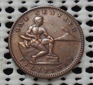 1920 S U.S. PHILIPPINES ONE CENTAVO BRONZE COIN SEMI KEY DATE - Picture 1 of 2