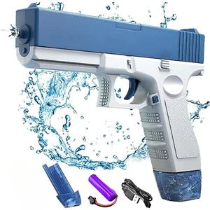 PISTOLA AD ACQUA GIOCATTOLO WATER GUN ROSA BLU PER BAMBINI RICARICABILE GIOCO - Foto 1 di 1