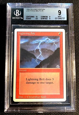 MTG Legends 1994 LIGHTNING BOLT BGS 9 MINT Magic The Gathering G1754 - Image 1 of 2