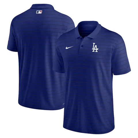 Los Angeles Dodgers Nike Authentic Collection Victory Striped Performance Polo Cover