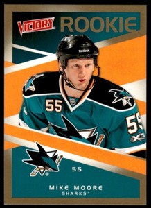 2010-11 UPPER DECK VICTORY GOLD ROOKIE Mike Moore Rookie San Jose Sharks #314