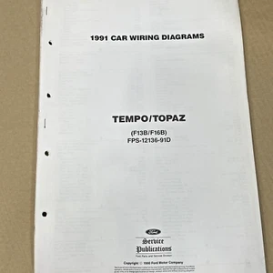 1991 Ford Tempo Mercury Topaz Wiring Diagrams & Schematics, F13B/F16B, Dealer - Picture 1 of 4