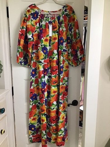 VALENTINO Maxi esplosione floreale Frances Valentine Bliss nuova con etichette taglia 1 vendita al dettaglio $398.