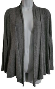 Eileen Fisher Womens Size XS Heather Gray  Open Front Draped Cardigan rolled hem - Picture 1 of 7
