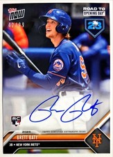 2023 Topps Now Road To Opening Day Brett Baty On-Card Auto RC /99 New York Mets