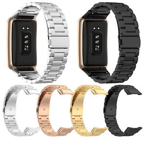 For OPPO WATCH FREE Watch Strap Three Pearl Steel Band Stainless Steel Watch
