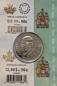 2024 UNC 50 cents, Canada, half dollar, Charles III, from mint wrapped roll. - Picture 1 of 6