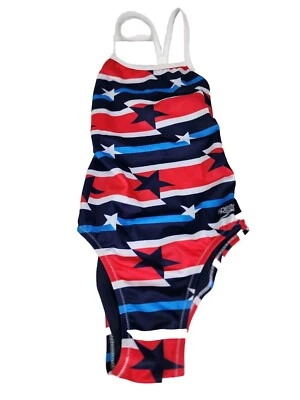 Traje de baño Speedo para mujer talla 22 EcoEndurance de una pieza rojo blanco azul etiquetas NUEVAS Foto 1 de 3