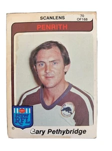 1980 NSW RFL Scanlens (70) Gary PETHYBRIDGE Penrith : Water Marked - Picture 1 of 3