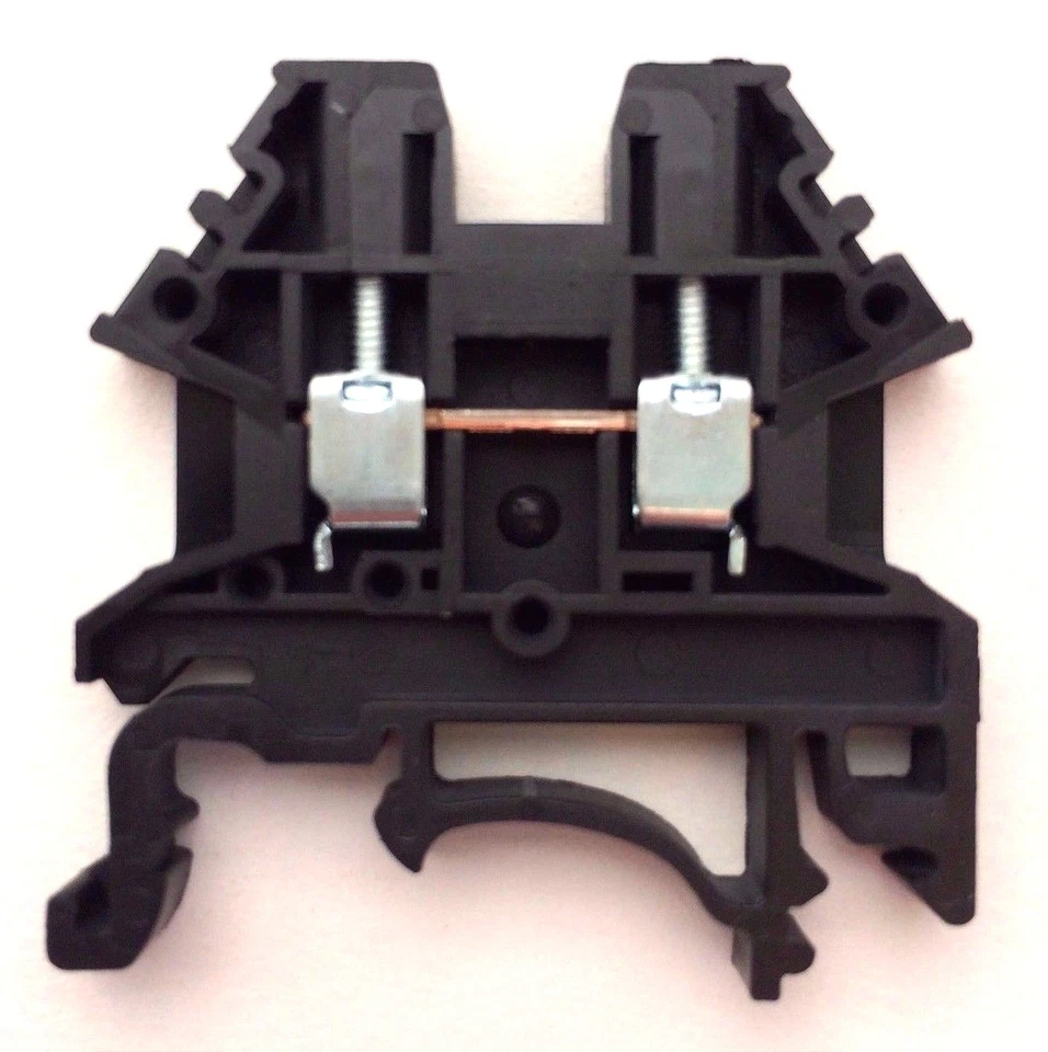 DIN Rail Terminal Blocks 10 Quantity DK2.5N-BK Black Dinkle 12 AWG 20 A 600 V - Image 1 of 1