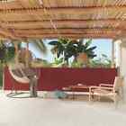 Red 117x500 Cm Polyester Side Awning For Garden & Patio