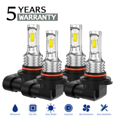 For 2009-2020 GMC Savana 4500 LED Headlight High Low Beam Light Bulbs White 4PCS - Image 1 of 4