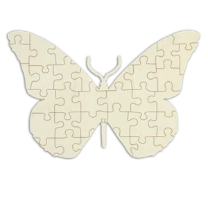 Blanko-Holzpuzzle, Schmetterling, personalisierbar – 35 Teile selbst gestalten - Bild 1 von 5