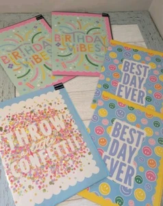 JUMBO X LARGE Birthday Cards Set Of 5 W Envelopes 12x16 Asstd Sayings Colors - Picture 1 of 6