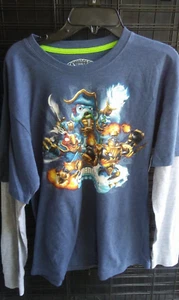 Official Skylanders Pirate Video Game Youth Blue XL 14 / 16 Doubler L/S t-shirt - Picture 1 of 3