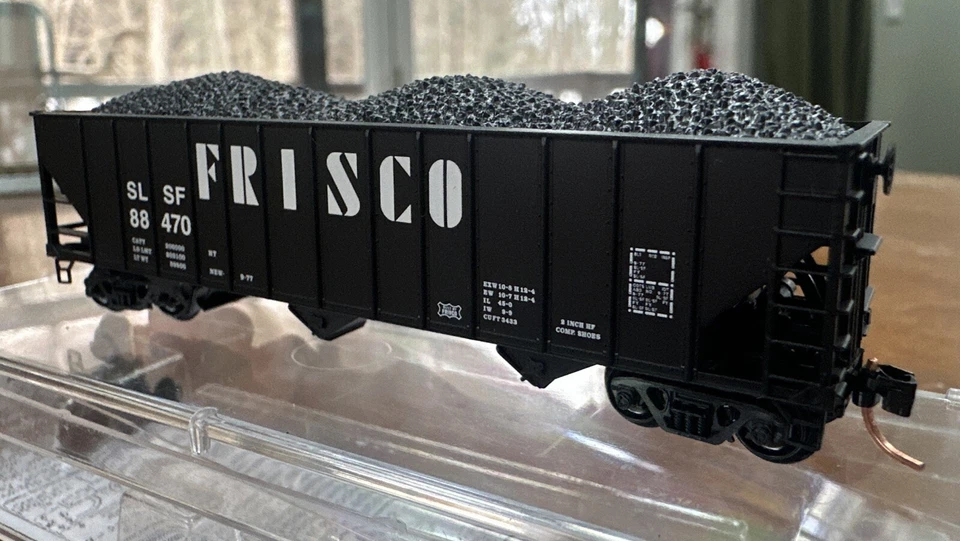 N Scale MTL 10800170 Frisco 3-bay Hopper With Coal Load 88470 C2764