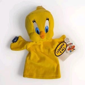 Peluche Tweety Bird pupazzo Warner Bros Looney Tunes 1994 applausi vintage con etichetta - Foto 1 di 7