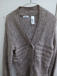 Liz&Co WOmens M SWEATER   BROWN - Picture 1 of 9