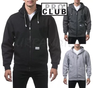 Pro Club Men's Heavyweight Fleece Full Zip Up Hoodie Jacket Size S-2XL - Picture 1 of 7