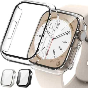 Pokrowiec ochronny do Apple Watch Series 4-9 38-45 mm szkło hartowane PC Bumper - Zdjęcie 1 z 35