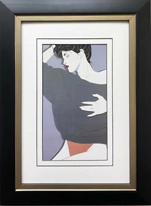 Patrick Nagel "Untitled #87" NEW CUSTOM FRAMED Art Deco Print Figure Woman  - Picture 1 of 3
