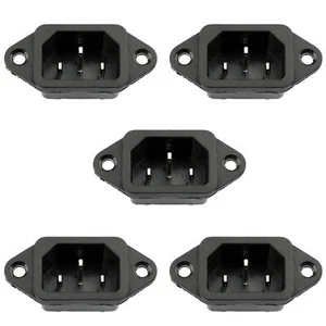 5Stk IEC320 C14 3 Pin Screw Mount Male Power Socket 250V 10A Für Boat AC-04 AH - Picture 1 of 7