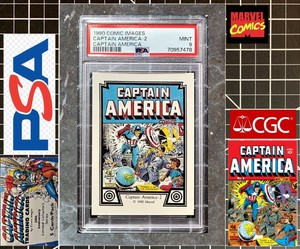 1990 Marvel Comic Images Captain America - PSA 9 MINT - Issue #2 - TOP GRADE