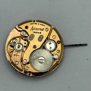 25.9mm Vintage Accurist FHF 66-9 Swiss Manual Wind Watch Movement PARTS REPAIR - Picture 1 of 10