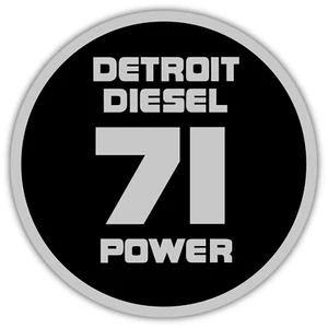 Calcomanía de vinilo de alta resistencia Detroit diésel Power 71 plata camión Cornhole - Imagen 1 de 1