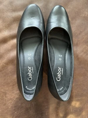 Gabor~Comfort Bombas Cuero Negro Nuevo sin caja 9-9 1/2 EE. UU. -6 1/2 UE - 2" Tacón Foto 1 de 4
