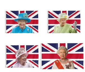 Elizabeth II 70th Anniversary Flag The Queen Platinum Jubilee 90x150cm 5X3ft - Picture 1 of 9