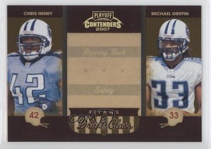 2007 Playoff Contenders Draft Class Gold Michael Griffin Chris Henry Rookie RC