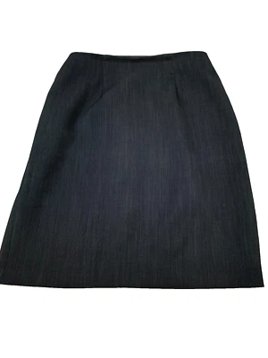 Dawn Joy Straight Pencil Skirt Women's 10 Black Knee-Length Zip-Up Polyester Foto 1 de 4