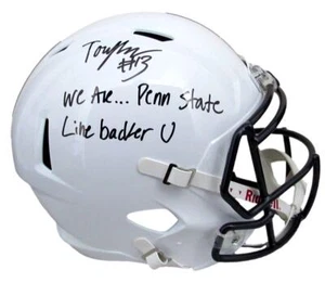 Tony Rojas Signed/Inscr Full Size Speed Replica Helmet Penn State JSA 194519 - Picture 1 of 7
