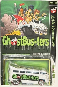 White VW Drag Bus Custom Hot Wheels Ghostbusters Series w/RR # of Only 10 Made! - Picture 1 of 2