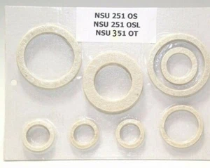 Filzringe Satz ( 8 Stck. ) für NSU 251 OS, 251 OSL, 351 OT Motorräder - Bild 1 von 2