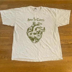Alice in chains reprinted white t-shirt rock band short sleeve tee QT1934 - Picture 1 of 2