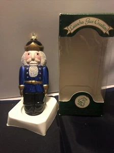 Lauscha Glas Creation Glass Ornament Germany Blue Nutcracker in Excellent Cond - Picture 1 of 3