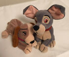 Disney Store Lady And  the Tramp LADY TRAMP 6&quot; Vintage Bean Bag Pair!!!(no tags)
