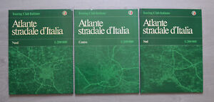 Atlante stradale d'Italia Touring - in 3 volumi: Nord, Centro, Sud - ottimi