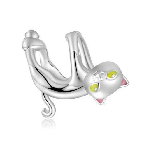 Charm Perle Katze Kätzchen 925 Silber Bead - Anhänger für Armband - Bild 1 von 1