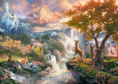 Schmidt Spiele CGS_59486 Thomas Kinkade: Disney - Bambi Puzzle, Multicolor UNSE - Immagine 1 di 2