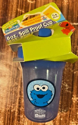 Sesame Street Beginnings Sippy чашки 8 унций защита от разливов BPA бесплатно печенье монстр новый - Изображение 1 из 4