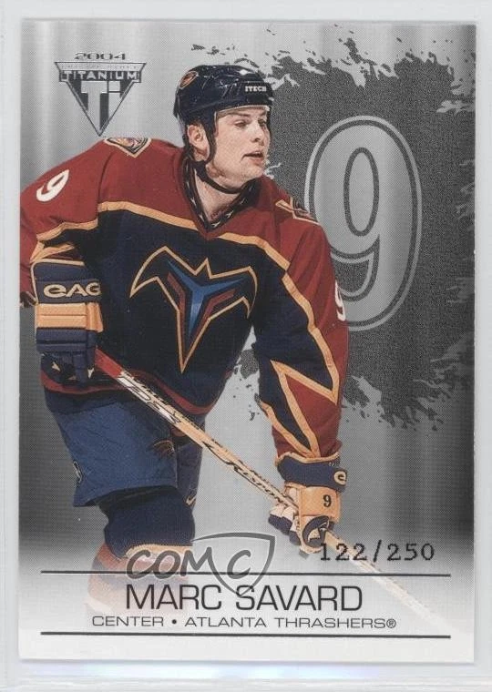 2003-04 Pacific Private Stock Titanium Retail Jersey Number /250 Marc Savard #7 - Image 1 of 2