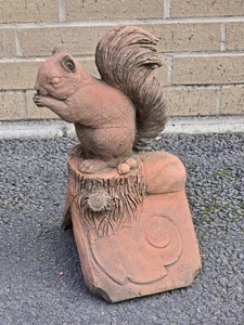 Squirrel Roof Finial Angled ridge tile terracotta stone Garden Ornament statue - Picture 1 of 6