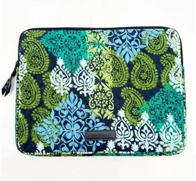 Vera Bradley 13" Tablet Laptop Sleeve Padded Caribbean Sea Zipper Quilt Case - Image 1 of 4