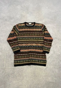 Vintage Strickpullover Abstrakt Gemustert Strickpullover Damen - Bild 1 von 5