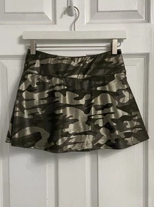 Queen of the Court Green Foil Camouflage Skort Size XS Tennis Mini - Picture 1 of 6