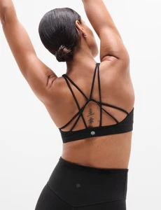 Sujetador deportivo Athleta Solace A-C | Negro mediano M #531254 NUEVO con tiras - Imagen 1 de 4