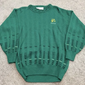 Suéter De Colección Plumas Mercado de Lana Para Hombres M Verde Irlanda Tejido a Mano Pescador - Imagen 1 de 6